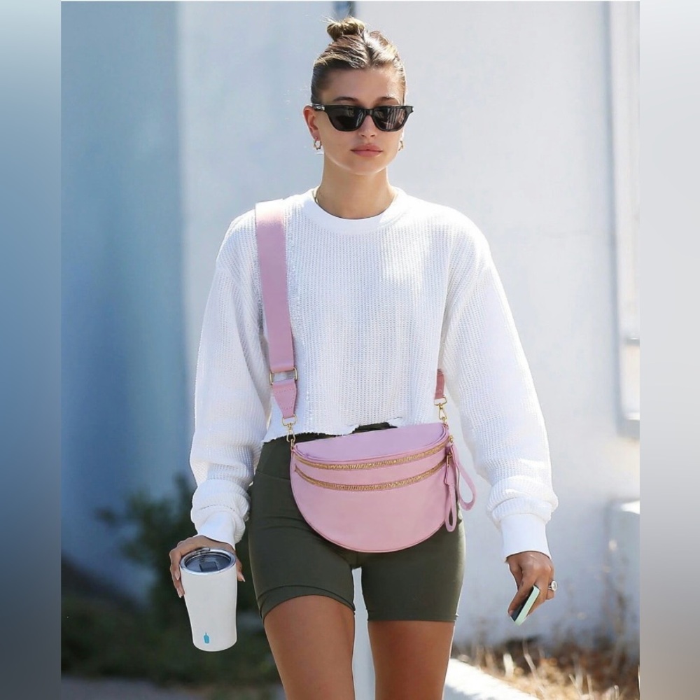 Stylish Pink Crossbody Bum Bag - Picture 2 of 8